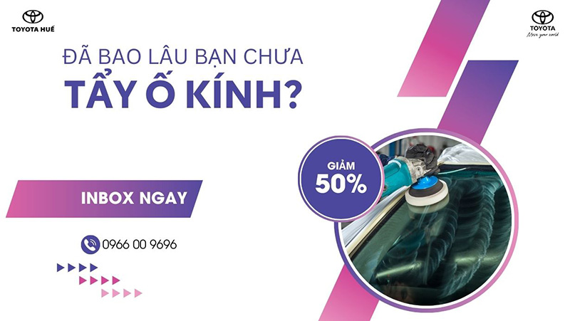 ưu đãi tẩy ố kính xe